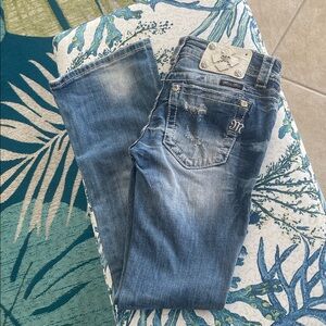 Miss Me Distressed Blue Boot Cut Jeans